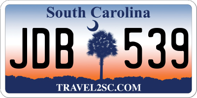 SC license plate JDB539