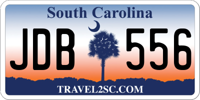 SC license plate JDB556