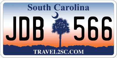 SC license plate JDB566