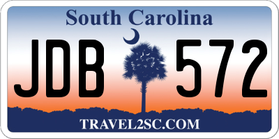 SC license plate JDB572