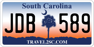 SC license plate JDB589