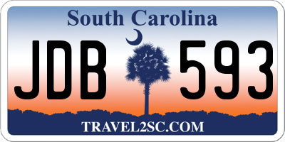 SC license plate JDB593