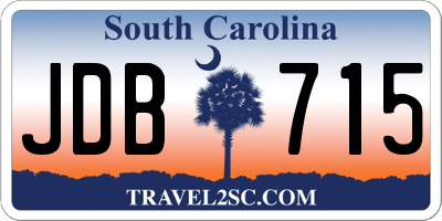 SC license plate JDB715