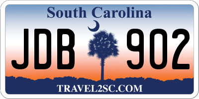 SC license plate JDB902