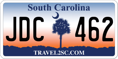 SC license plate JDC462