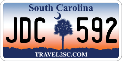 SC license plate JDC592