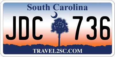 SC license plate JDC736