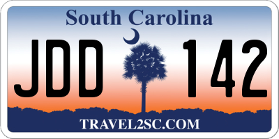 SC license plate JDD142