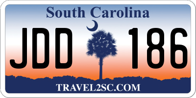 SC license plate JDD186