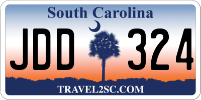 SC license plate JDD324