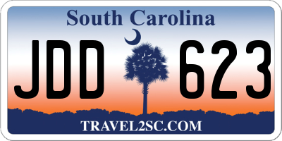 SC license plate JDD623