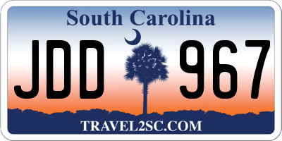 SC license plate JDD967
