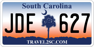 SC license plate JDE627