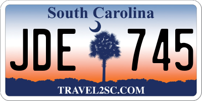 SC license plate JDE745