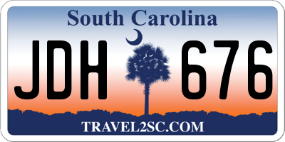 SC license plate JDH676