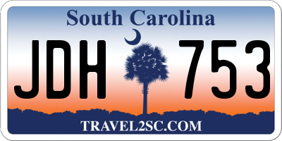 SC license plate JDH753