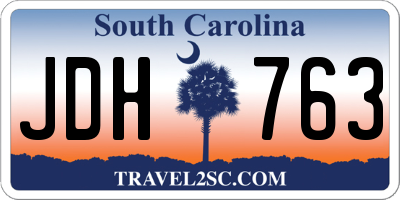 SC license plate JDH763