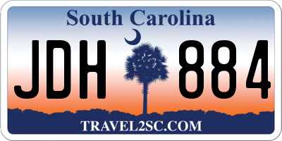 SC license plate JDH884
