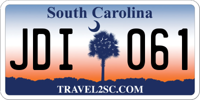 SC license plate JDI061