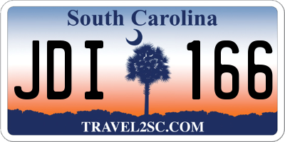 SC license plate JDI166