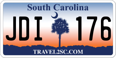 SC license plate JDI176