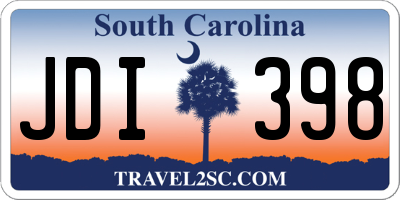 SC license plate JDI398