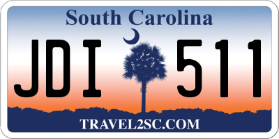 SC license plate JDI511