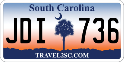 SC license plate JDI736