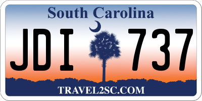 SC license plate JDI737