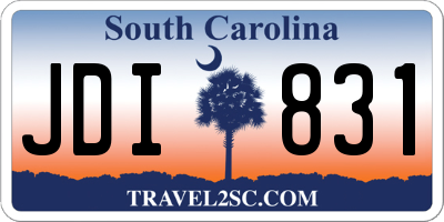 SC license plate JDI831