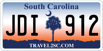 SC license plate JDI912