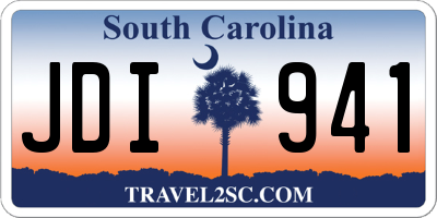 SC license plate JDI941