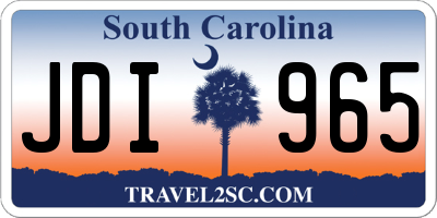 SC license plate JDI965