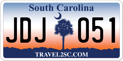 SC license plate JDJ051