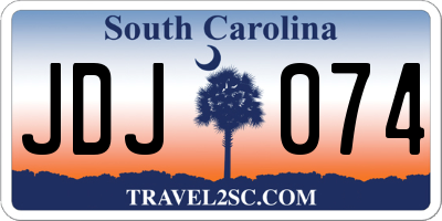 SC license plate JDJ074