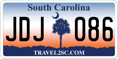 SC license plate JDJ086