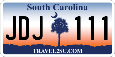 SC license plate JDJ111
