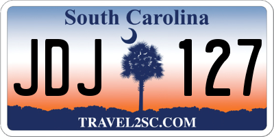SC license plate JDJ127