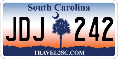 SC license plate JDJ242