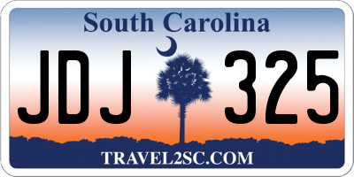 SC license plate JDJ325