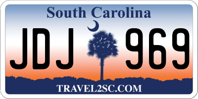 SC license plate JDJ969