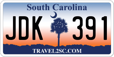 SC license plate JDK391