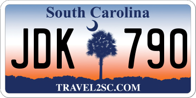 SC license plate JDK790