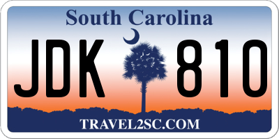 SC license plate JDK810