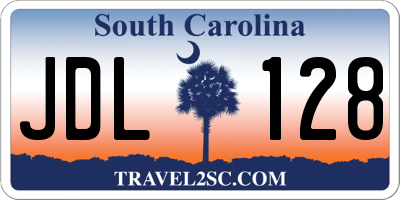 SC license plate JDL128