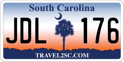 SC license plate JDL176