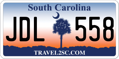 SC license plate JDL558