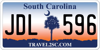 SC license plate JDL596
