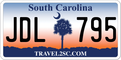 SC license plate JDL795