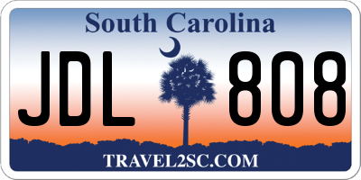 SC license plate JDL808